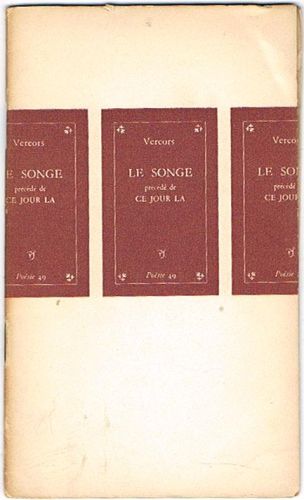 Portada del libro de LE SONGE. Précédé de Ce Jour La.