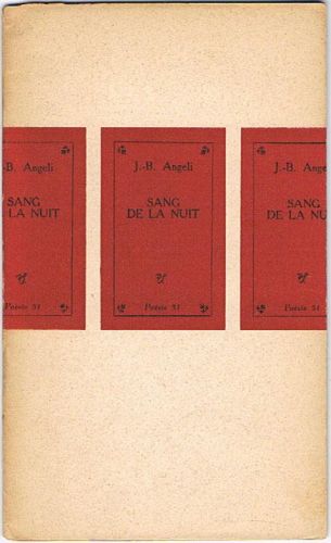 Portada del libro de SANG DE LA NUIT.