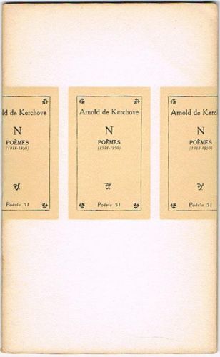 Portada del libro de N. Poèmes. (1948-1950).