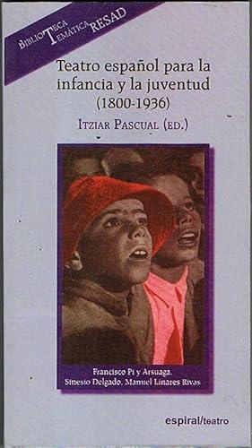 Portada del libro de TEATRO ESPAÑOL PARA LA INFANCIA Y LA JUVENTUD (1800-1936).