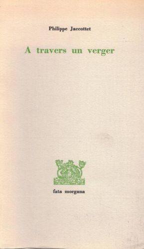 Portada del libro de A TRAVERS UN VERGER.