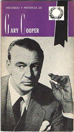 Portada del libro de RECUERDO Y PRESENCIA DE GARY COOPER.