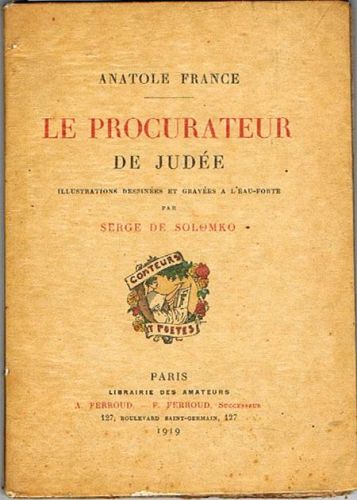 Portada del libro de LE PROCURATEUR DE JUDÉE.