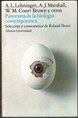 Portada del libro de PANORAMA DE LA BIOLOGÍA CONTEMPORÁNEA.