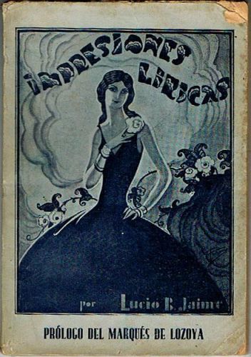 Portada del libro de IMPRESIONES LÍRICAS (Versos).
