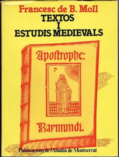 Portada del libro de TEXTOS I ESTUDIS MEDIEVALS.