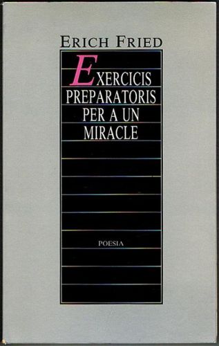 Portada del libro de EXERCICIS PREPARATORIS PER A UN MIRACLE. Poemes de la ràbia i de l'amor.