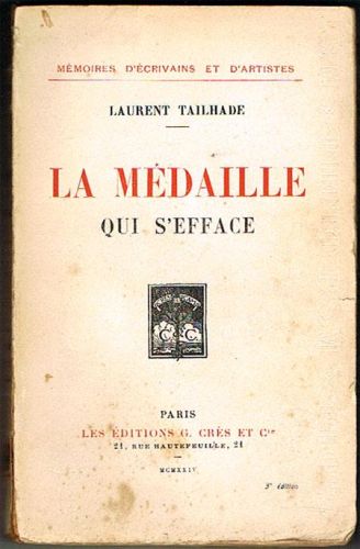 Portada del libro de LA MÉDAILLE QUI S'EFFACE.