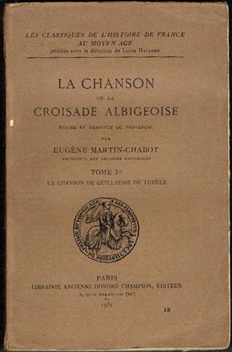 Portada del libro de LA CHANSON DE LA CROISADE ALBIGEOISE. Tome Ier.