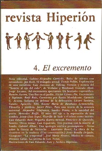 Portada del libro de REVISTA HIPERIÓN. 4. El excremento.