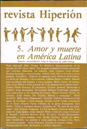 Portada del libro de REVISTA HIPERIÓN. 5. Amor y muerte en América Latina.