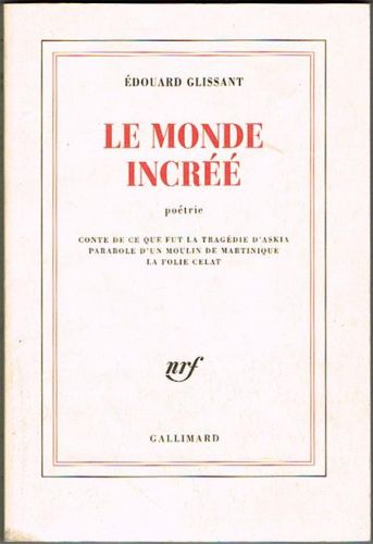 Portada del libro de LE MONDE INCRÉÉ. Poétrie.