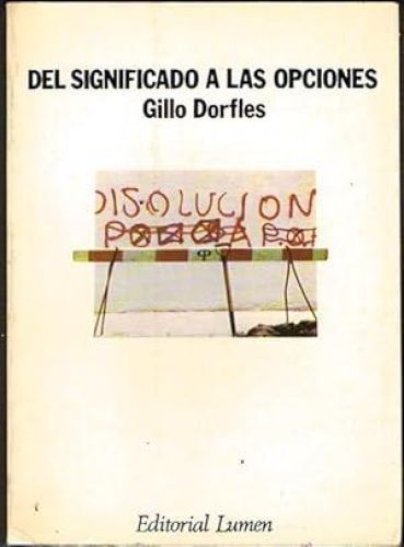 Portada del libro de DEL SIGNIFICADO A LAS OPCIONES.