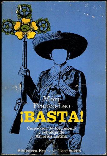 Portada del libro de ¡BASTA! Canciones de testimonio y rebeldía de América Latina.