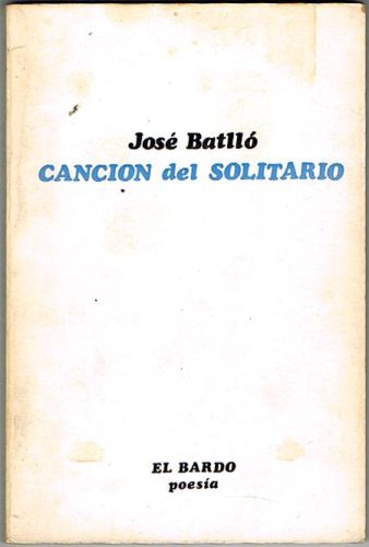 Portada del libro de CANCIÓN DEL SOLITARIO.