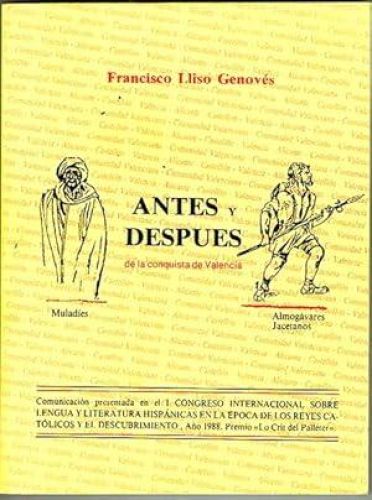 Portada del libro de ANTES Y DEPUÉS DE LA CONQUISTA DE VALENCIA.