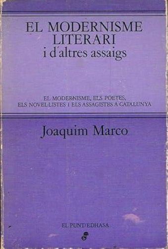 Portada del libro de EL MODERNISME LITERARI i d´altres assaigs.
