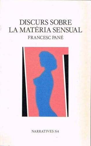Portada del libro de DISCURS SOBRE LA MATÈRIA SENSUAL.