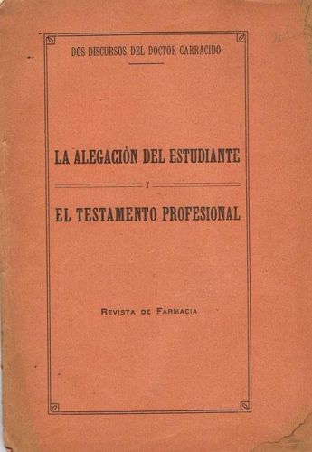 Portada del libro de LA ALEGACIÓN DEL ESTUDIANTE Y EL TESTAMENTO PROFESIONAL.