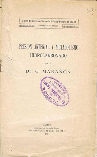 Portada del libro de PRESIÓN ARTERIAL Y METABOLISMO HIDROCARBONADO.