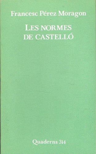 Portada del libro de LES NORMES DE CASTELLÓ.