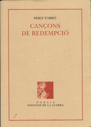 Portada del libro de CANÇONS DE REDEMPCIÓ.
