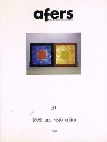 Portada del libro de 1898: UNA VISIÓ CRÍTICA. 31.