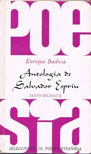 Portada del libro de ANTOLOGÍA DE SALVADOR ESPRÍU.