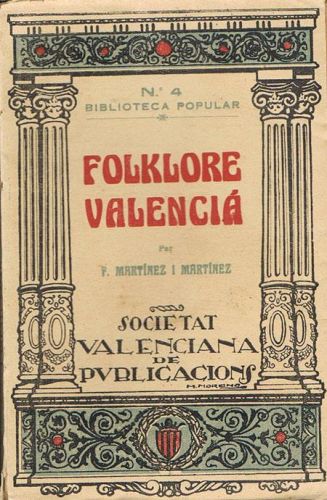 Portada del libro de FOLKLORE VALENCIÁ.