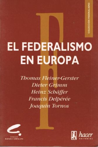Portada del libro de EL FEDERALISMO EN EUROPA