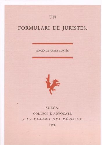 Portada del libro de UN FORMULARI DE JURISTES