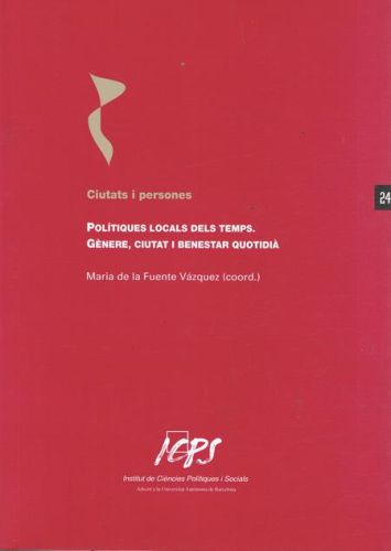 Portada del libro de POLITIQUES LOCLAS DELS TEMPS. GENERE, CIUTAT I BENESTAR QUOTIDIA