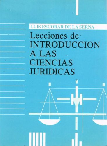 Portada del libro de LECCIONES DE INTRODUCCION A LAS CIENCIAS JURIDICAS