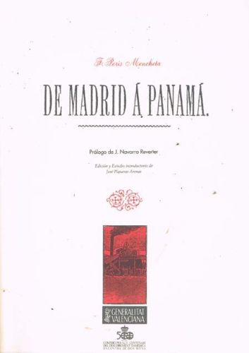 Portada del libro de DE MADRID A PANAMA