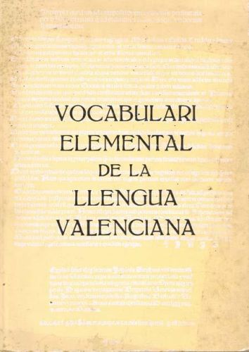 Portada del libro de VOCABULARI ELEMENTAL DE LA LLENGUA VALENCIANA
