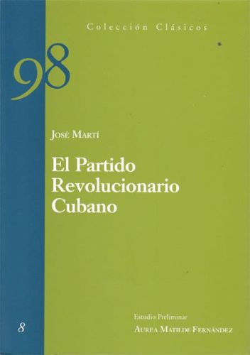 Portada del libro de EL PARTIDO REVOLUCIONARIO CUBANO.
