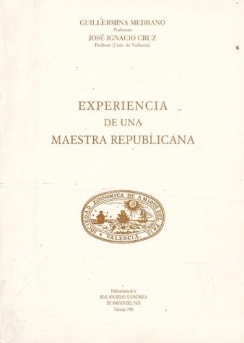 Portada del libro de EXPERIENCIA DE UNA MAESTRA REPUBLICANA