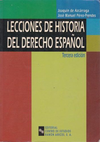Portada del libro de LECCIONES DE HISTORIA DEL DERECHO ESPAÑOL