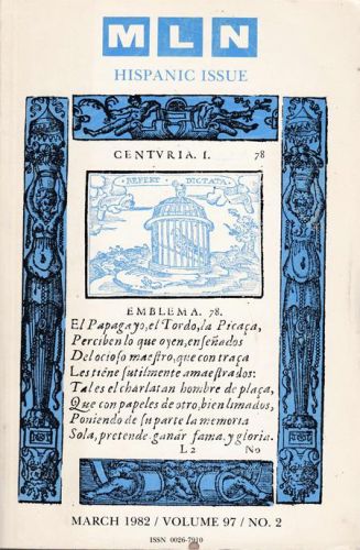 Portada del libro de MLN. HISPANIC ISSUE