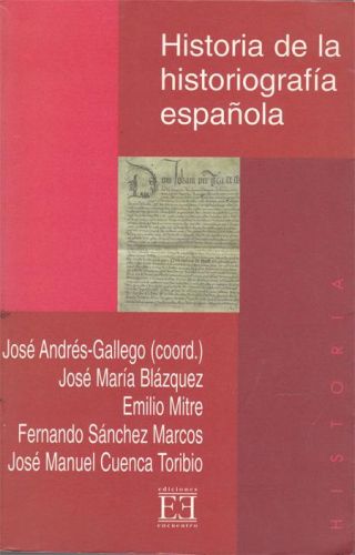 Portada del libro de HISTORIA DE LA HISTORIOGRAFIA ESPAÑOLA