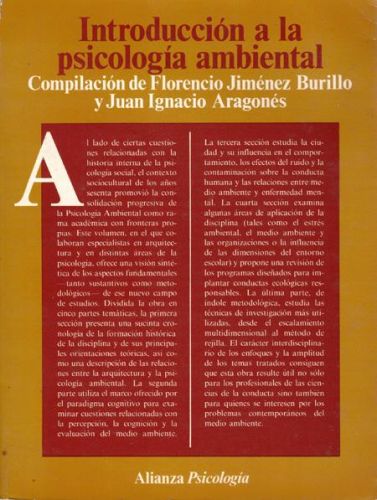 Portada del libro de INTRODUCCION A LA PSICOLOGIA AMBIENTAL