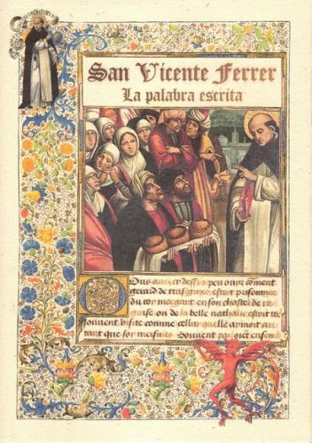 Portada del libro de SAN VICENTE FERRER. LA PALABRA ESCRITA
