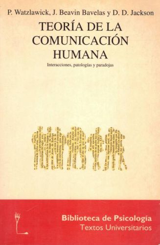 Portada del libro de TEORIA DE LA COMUNICACUION HUMANA