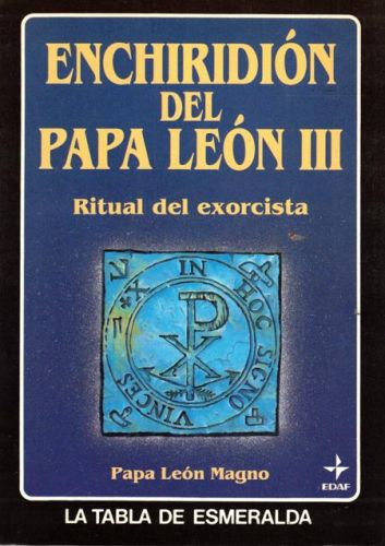 Portada del libro de ENCHIRIDON DEL PAPA LEON III. RITUAL DEL EXORCISTA