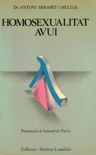 Portada del libro de HOMOSEXUALITAT AVUI