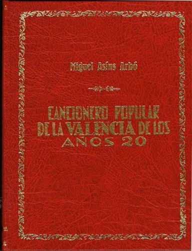 Portada del libro de CANCIONERO POPULAR DE LA VALENCIA DE LOS AÑOS 20.