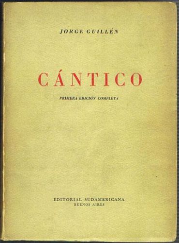 Portada del libro de CÁNTICO.
