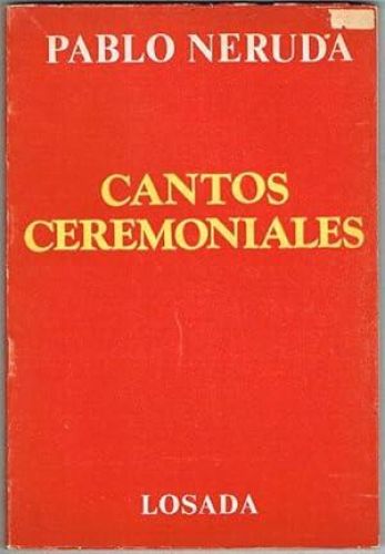 Portada del libro de CANTOS CEREMONIALES.