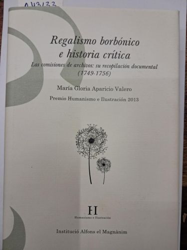 Portada del libro de REGALISMO BORBONICO E HISTORIA CRITICA 