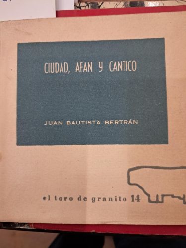 Portada del libro de CIUDAD, AFAN Y CANTICO 